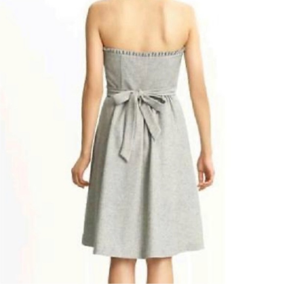 Banana Republic Heather Grey Wool Bustier Dress with Rhinestoned Belt Size 2 - Picture 3 of 7